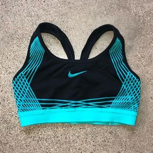 Blue and Black Nike Bra